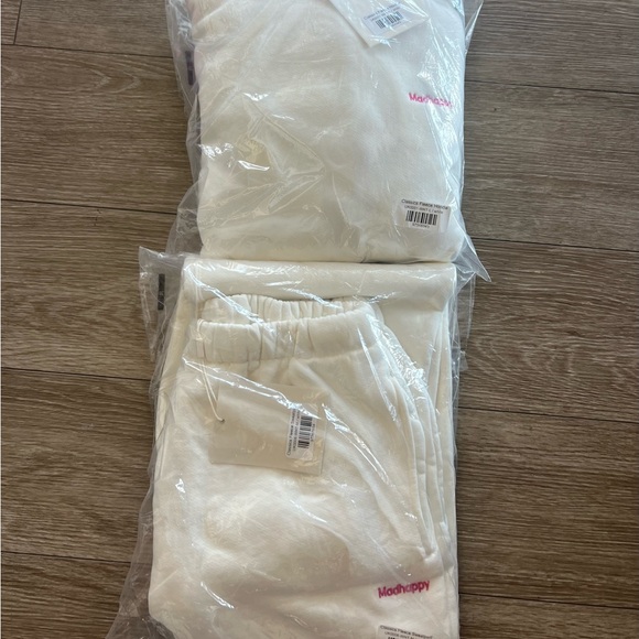 Madhappy Cream Hoodie with Pink Details - Picture 2 of 2